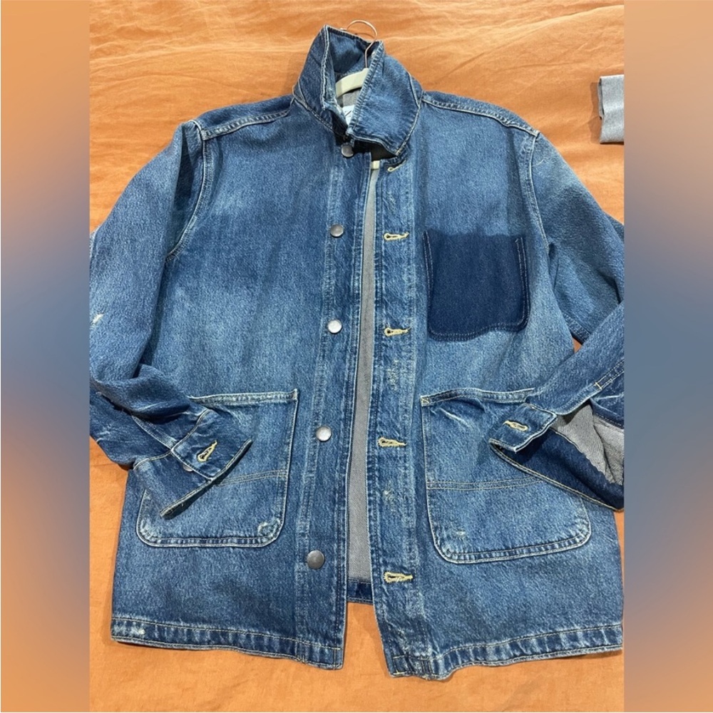 ZARA distressed denim jacket